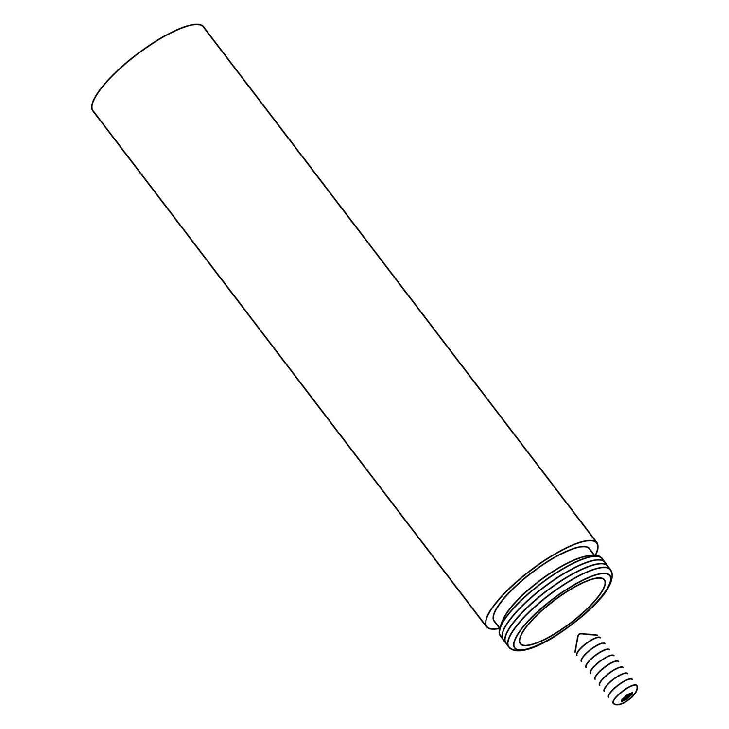 Rysunek techniczny części cylindrycznej z śrubą, Ideal Standard