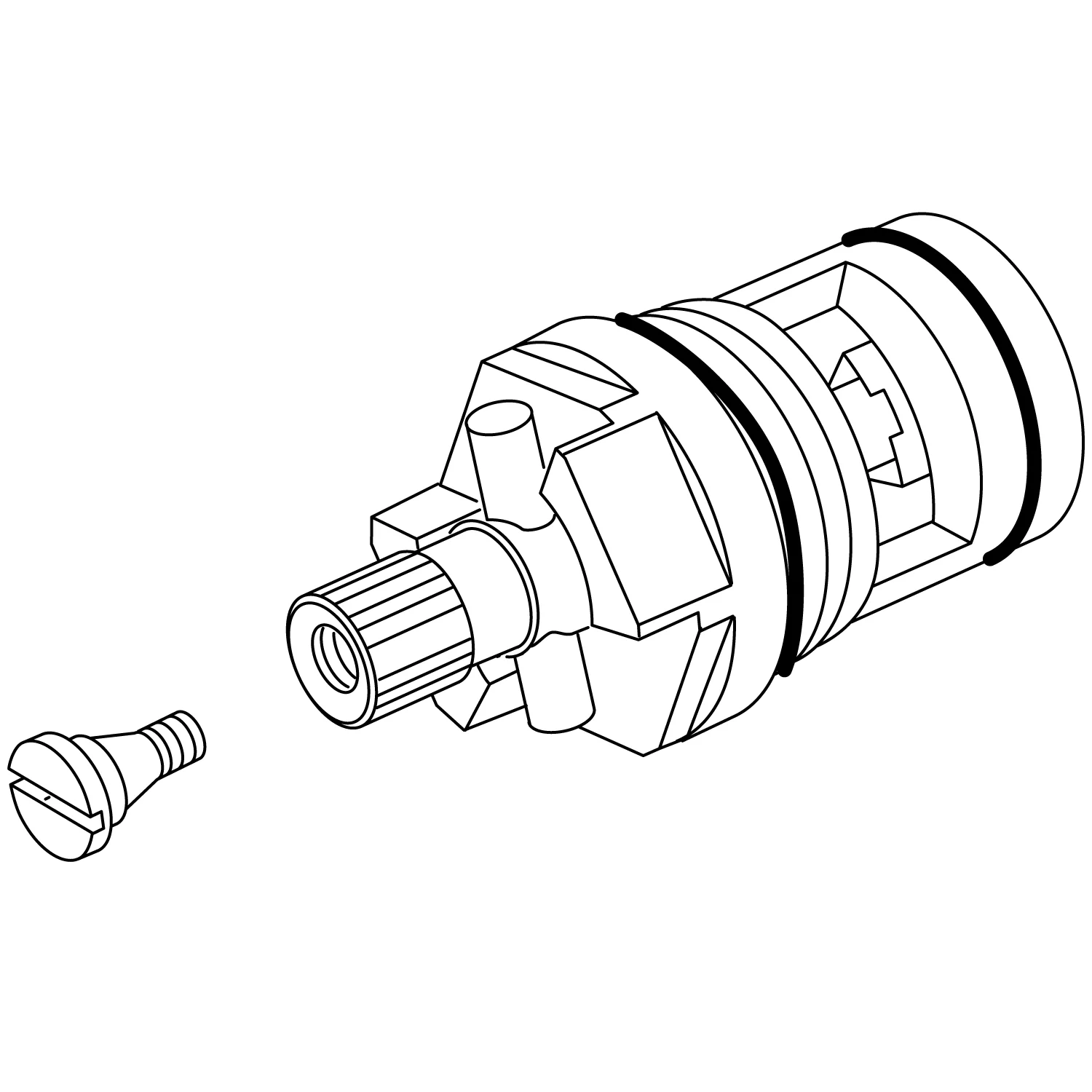 Rysunek techniczny części zamiennej z śrubą, Ideal Standard