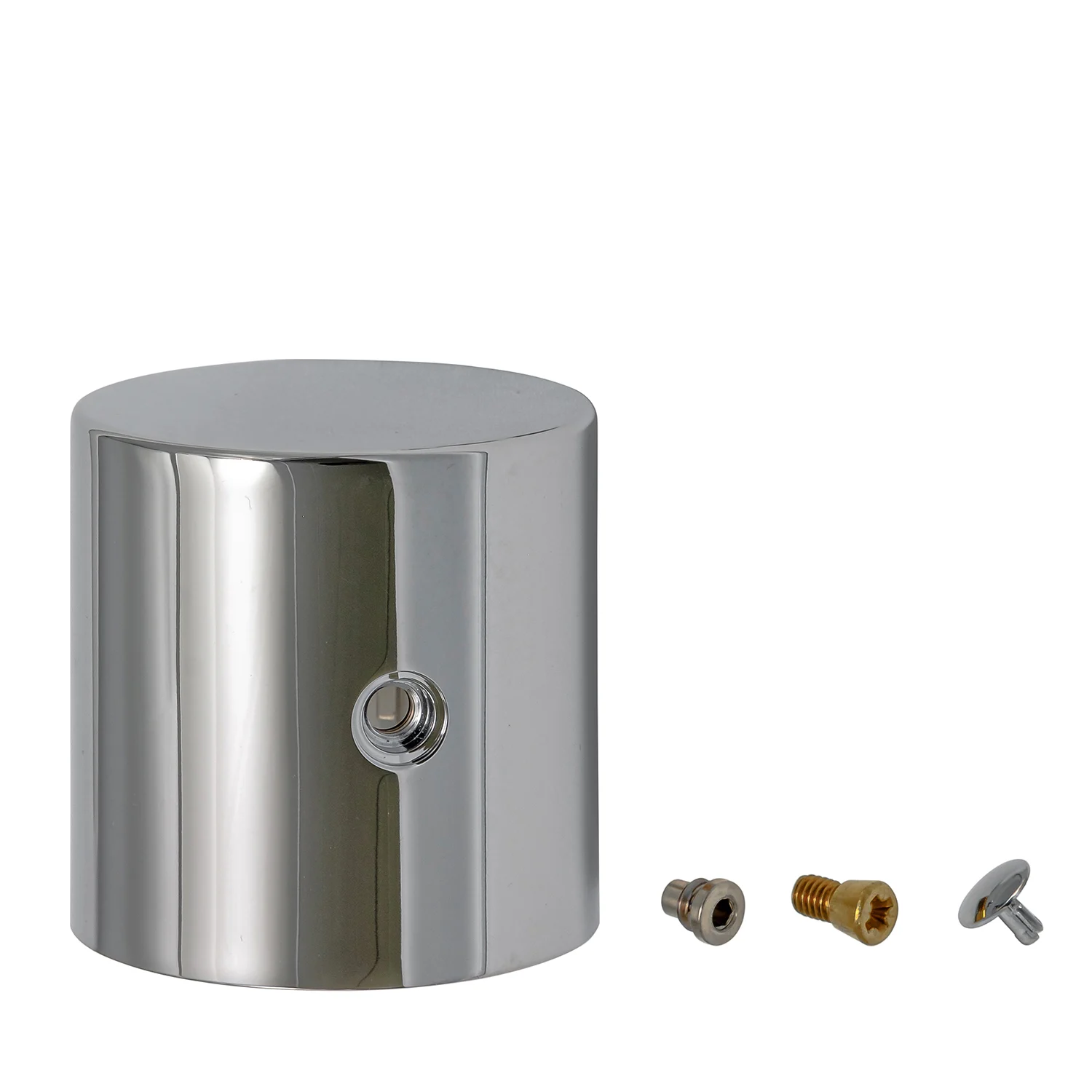 Cylindryczna część metalowa z śrubami, widok z przodu, Ideal Standard