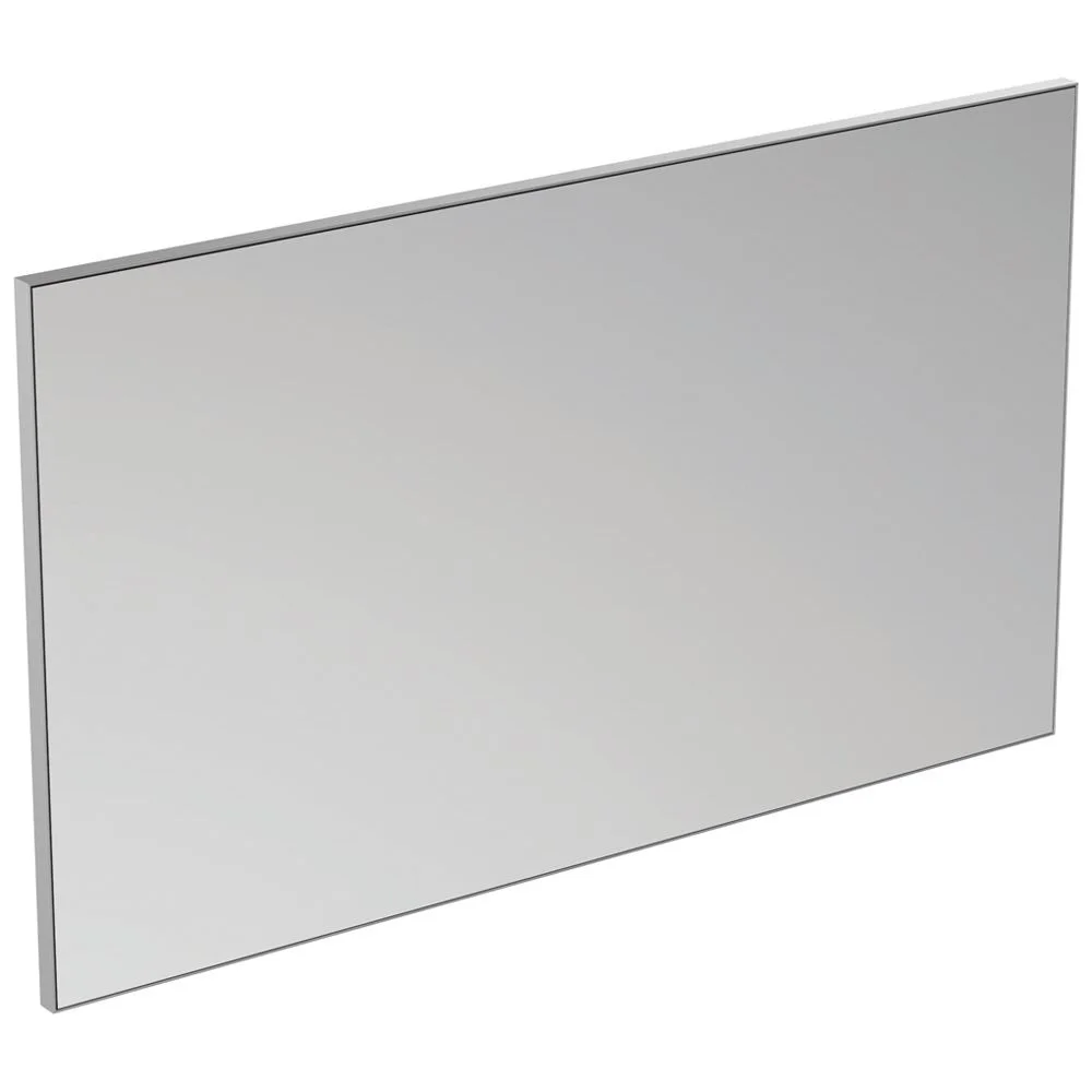 Ideal Standard Badspiegel Mirror & Light 120 cm in Aluminiumoptik mit reversibler Montage