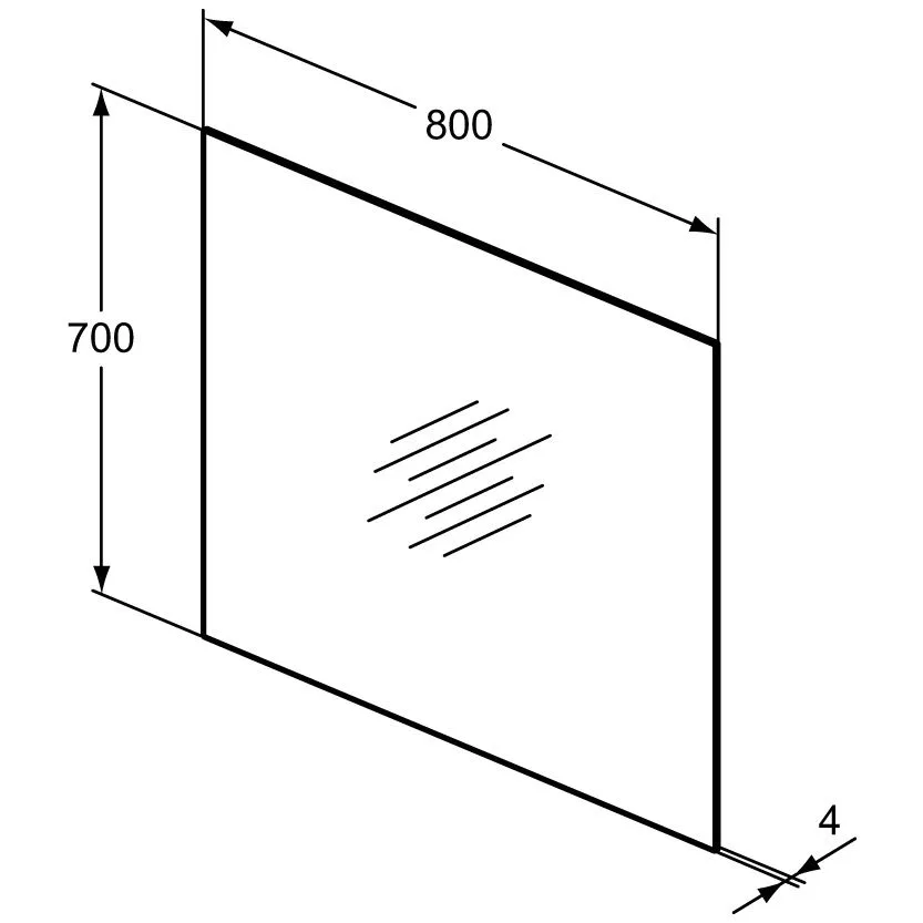 Ideal Standard Badspiegel Mirror & Light in den Maßen 80 x 70 cm – ungerahmter Badspiegel mit eleganter Beleuchtung Bild 2
