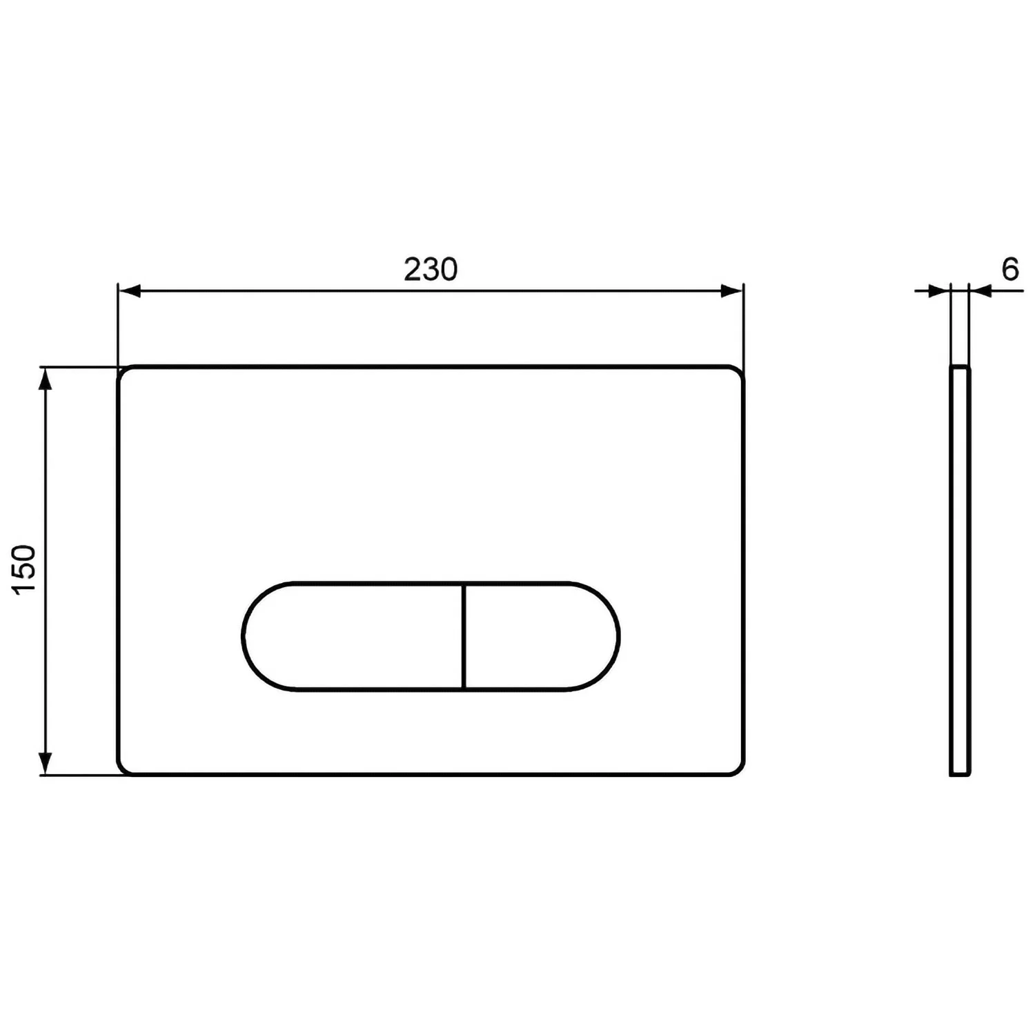 Ideal Standard ProSys Oleas Betätigungsplatte M1 Bild 2