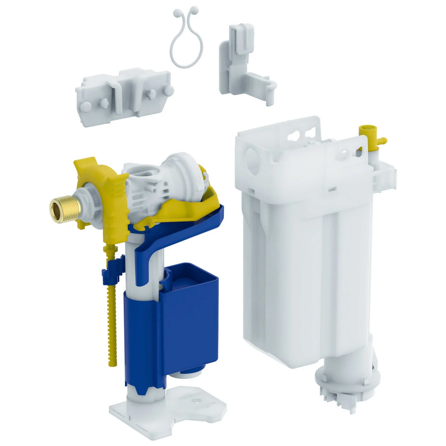 Biało-niebieski system Smartflush w widoku z przodu, Ideal Standard