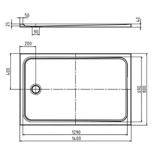 Kaldewei CAYONOPLAN 2266-1 Duschwanne 80 x 140 cm Bild 5