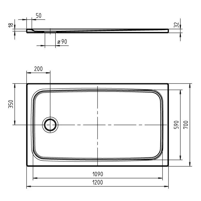 Kaldewei CAYONOPLAN 2260-1 Duschwanne 70 x 120 cm Bild 5