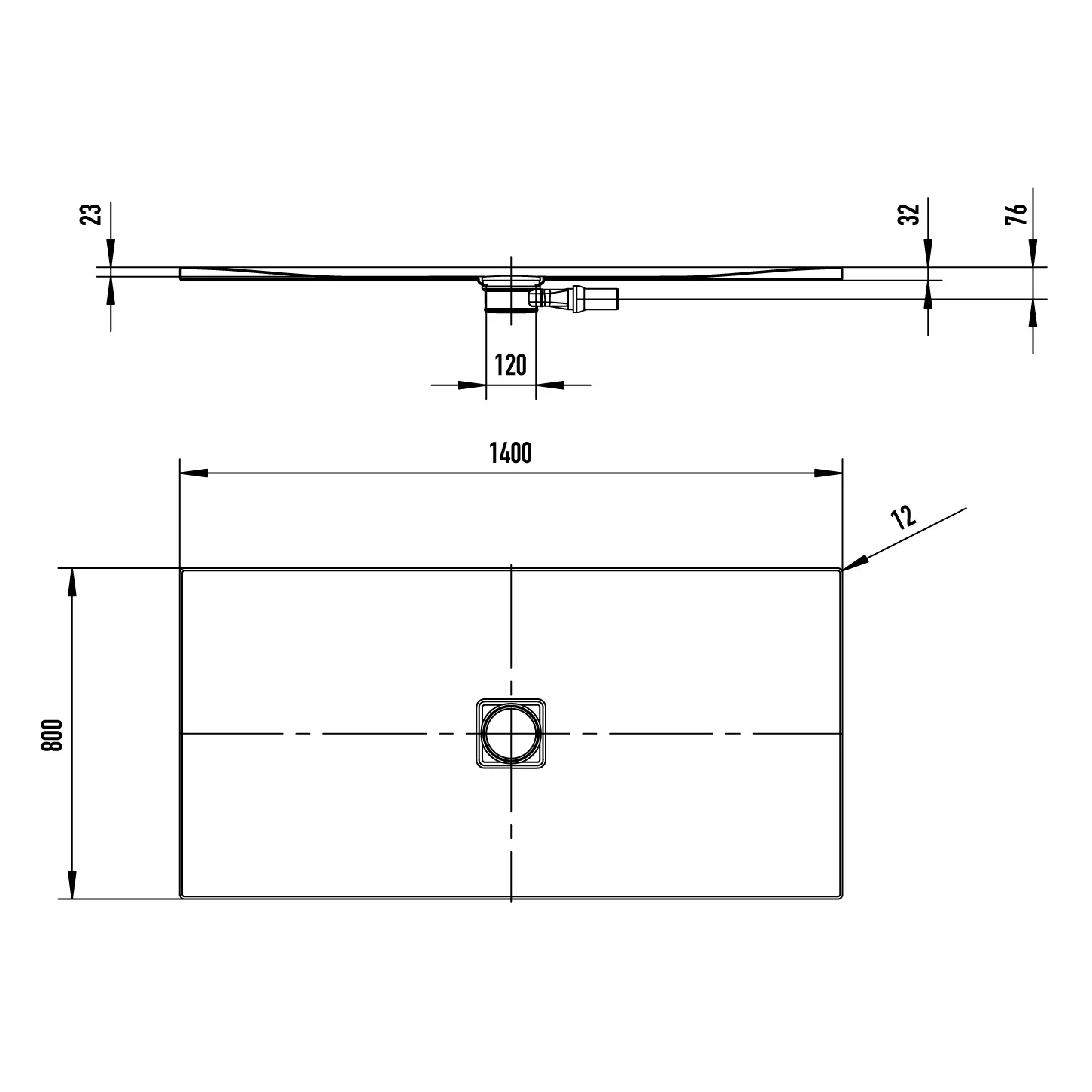 Kaldewei CONOFLAT 794-1 Duschwanne 80 x 140 cm Bild 4