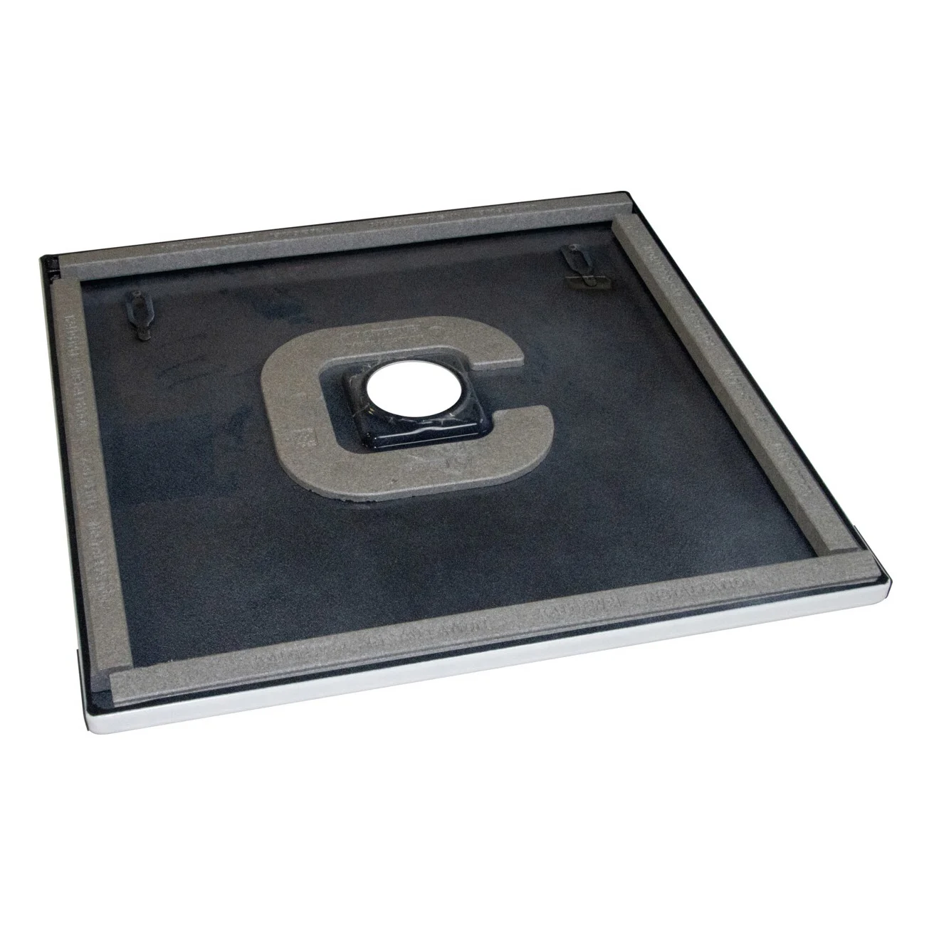Brodzik w czarnym widoku od spodu, Kaldewei