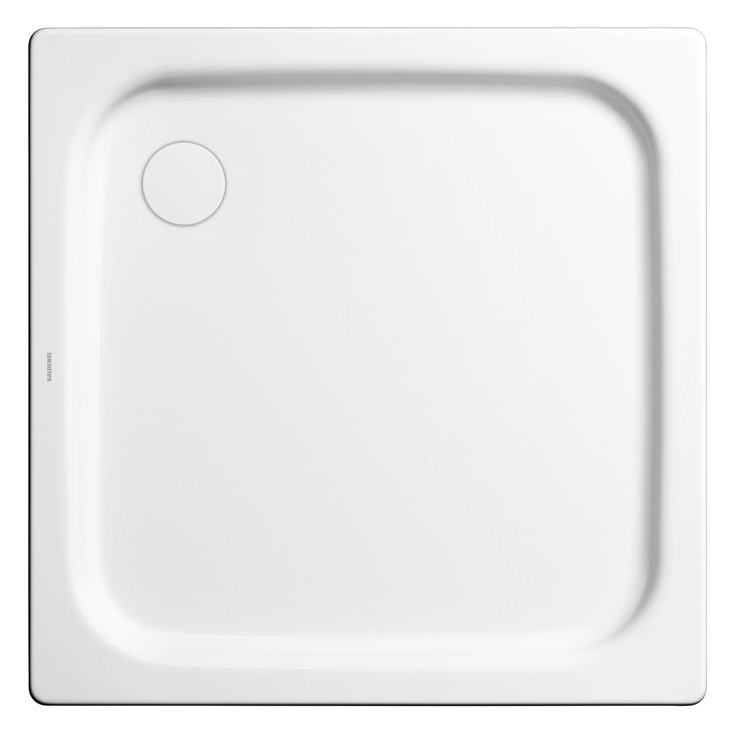 Kaldewei Duschplan 545-2 Duschwanne 90 x 90 x 6,5 cm mit Perl-Effekt und Wannenträger