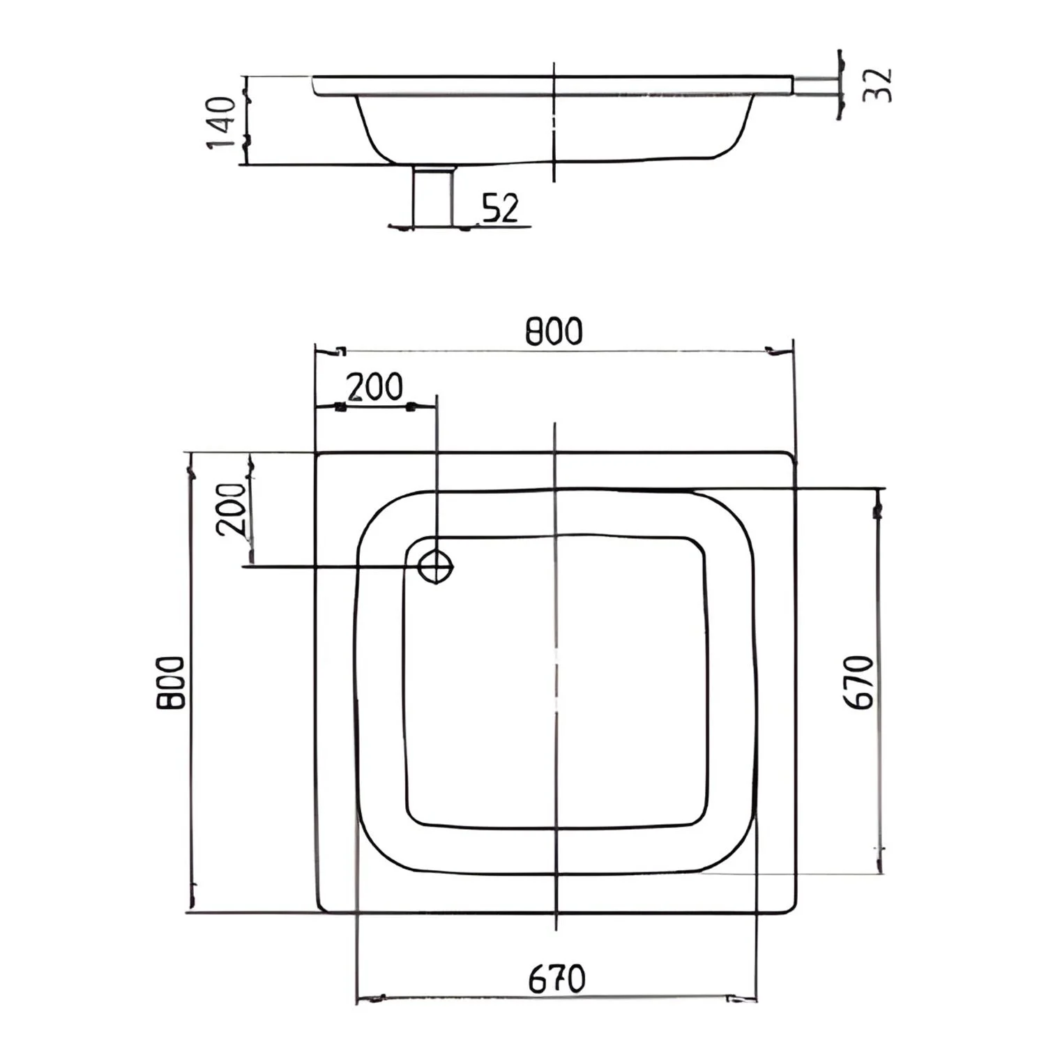 Kaldewei Sanidusch 395 Duschwanne 80 x 80 x 14 cm Bild 4