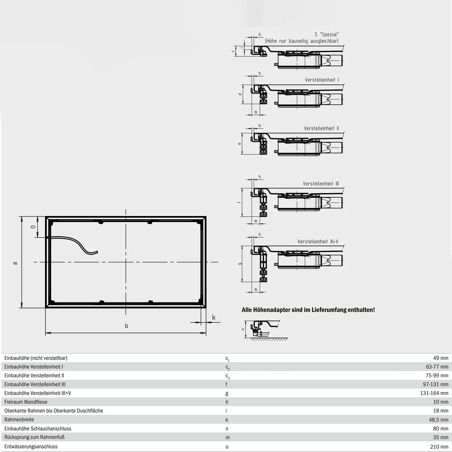 Kaldewei Einbausystemrahmen ESR Bodeneben 75 x 160 cm Bild 4