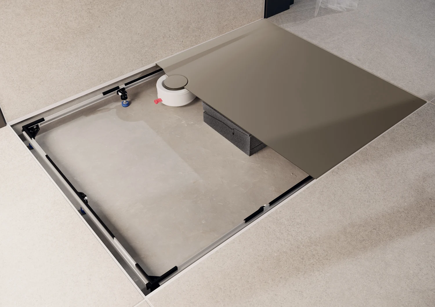 Kaldewei Duschwannen Fuß-Rahmen FR 5300 120 x 120 cm Bild 2