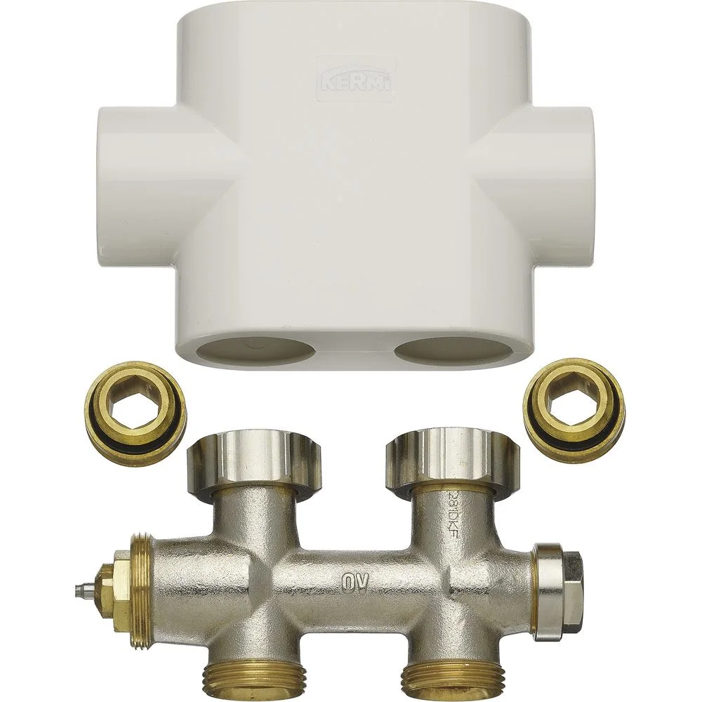 Kermi Ventilhahnblock-Set Durchgang