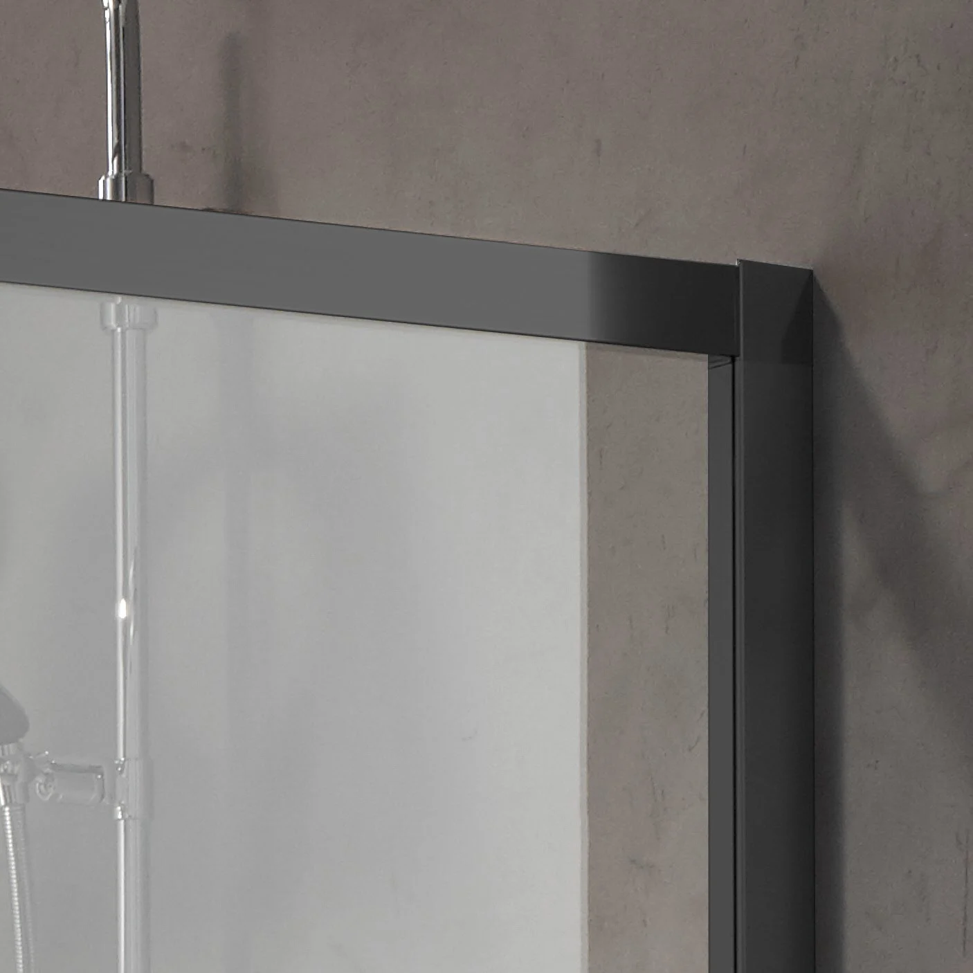 Kermi Dark Edition NICA Badewannenaufsatz 100 x 150 cm, Anschlag rechts Bild 3