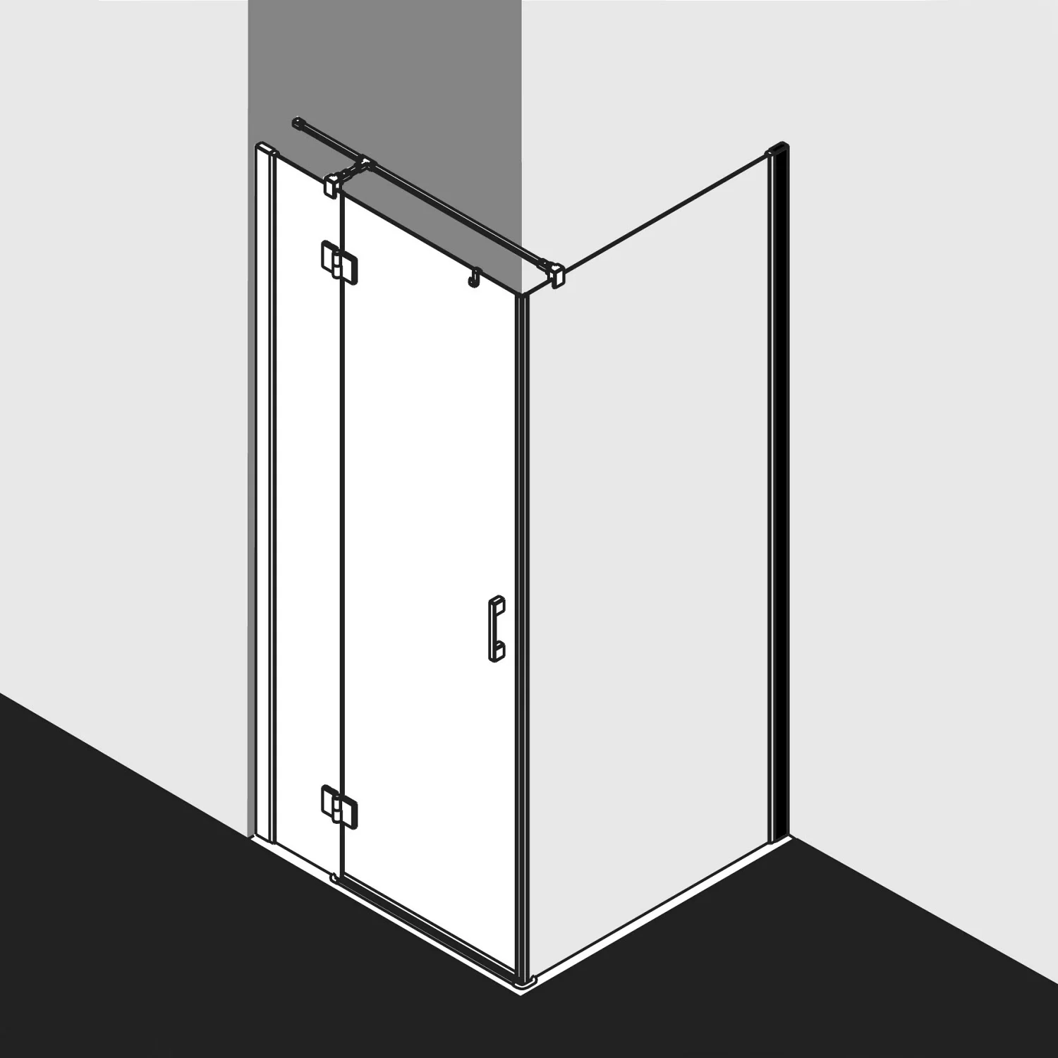 Kermi Dark Edition LIGA Seitenwand 103 x 200 cm