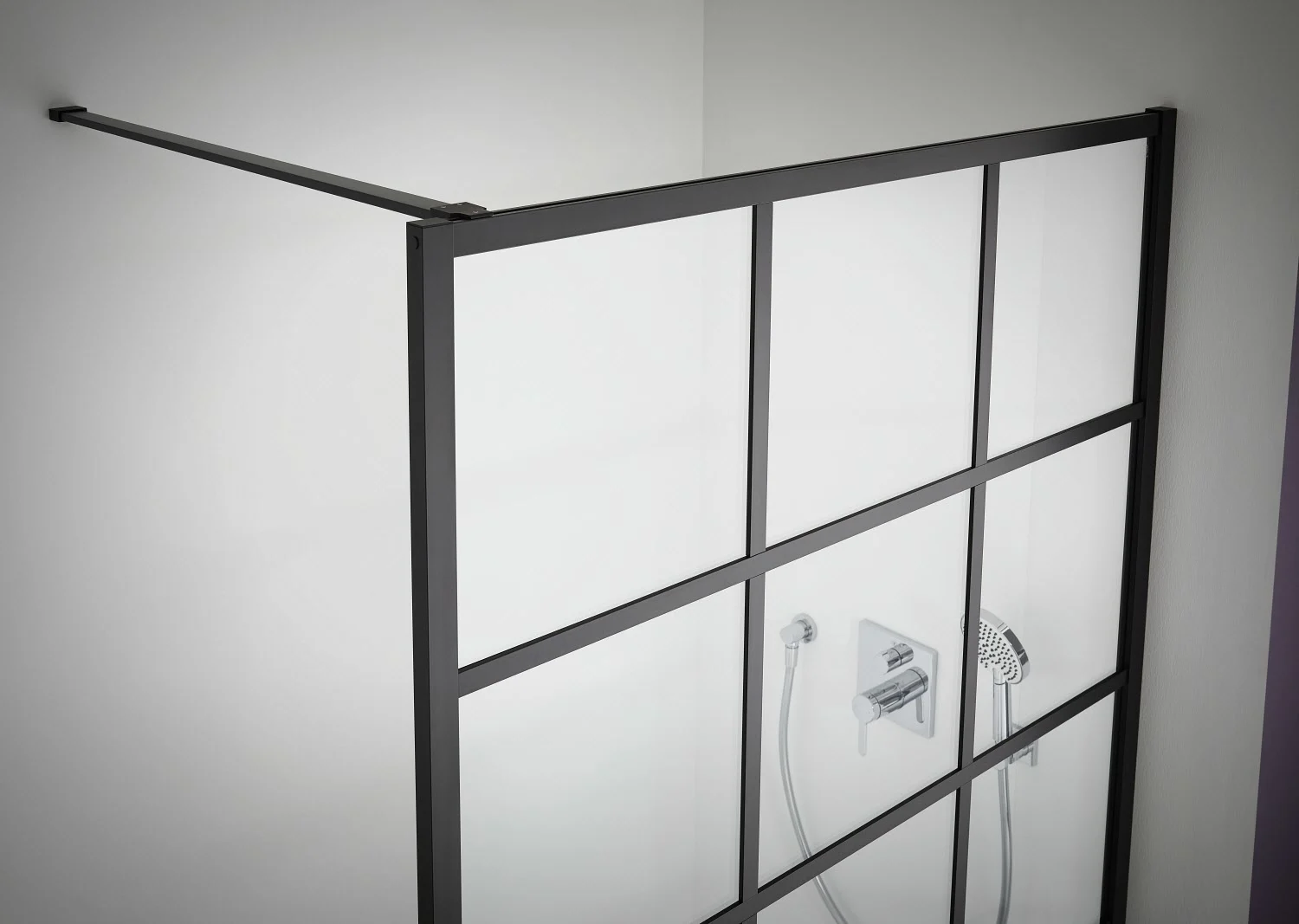 Kermi Dark Edition WALK-IN XD Profil 140 x 200 cm Bild 2