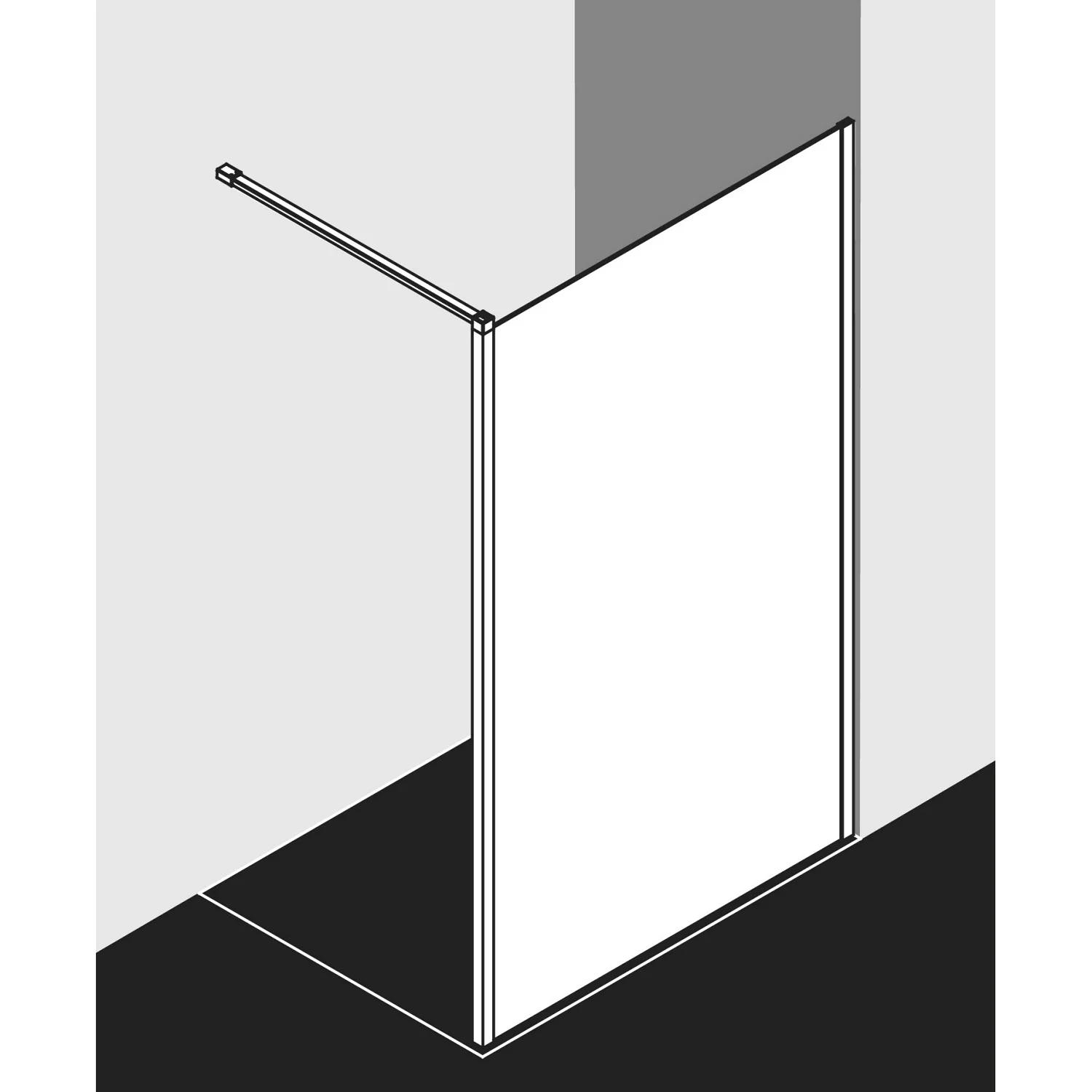 Kermi Dark Edition WALK-IN XD Profil 140 x 200 cm Bild 5