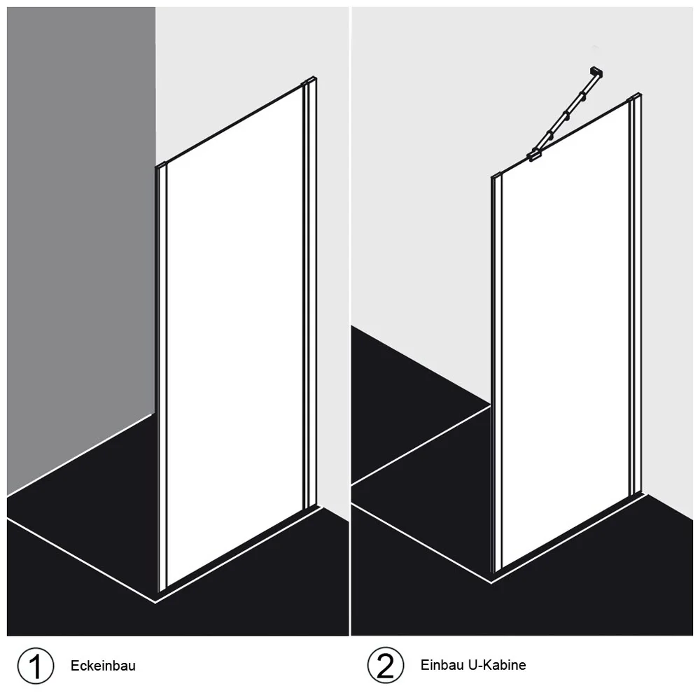 Kermi Ibiza 2000 Seitenwand 80 x 185 cm Bild 2