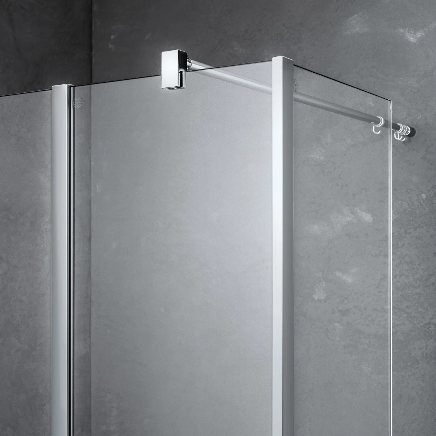 Kermi Walk-In XB Festfeld im Winkel 50 x 200 cm zur Kombination mit Wall oder Free Bild 2