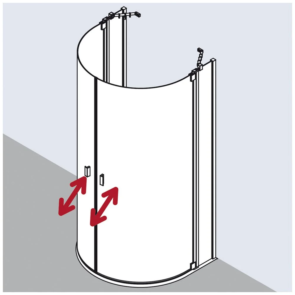 Kermi Raya Halbkreis-Duschkabine 107,6 x 95,5 cm Bild 4