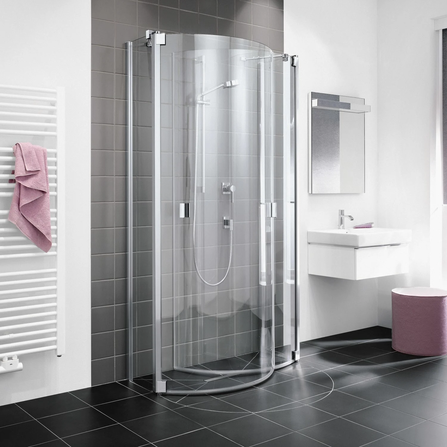 Kermi Raya Halbkreis-Duschkabine 107,6 x 95,5 cm Bild 2