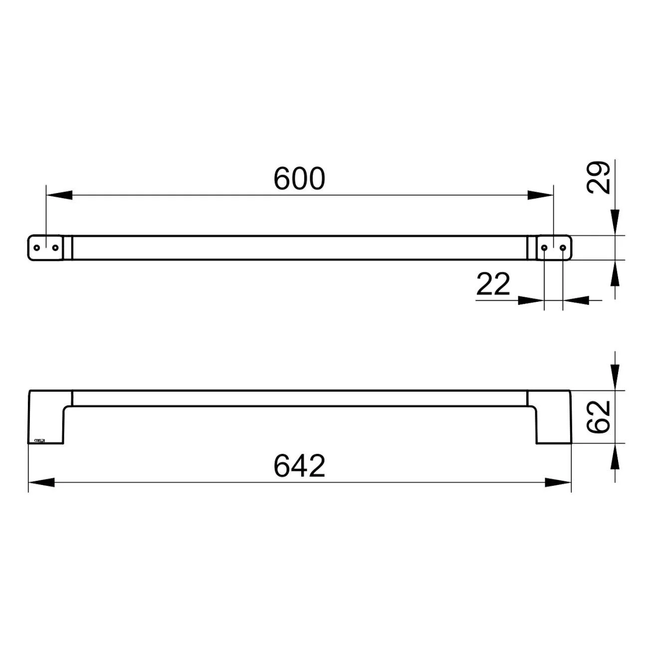 Keuco Moll Badetuchhalter 60 cm Bild 5