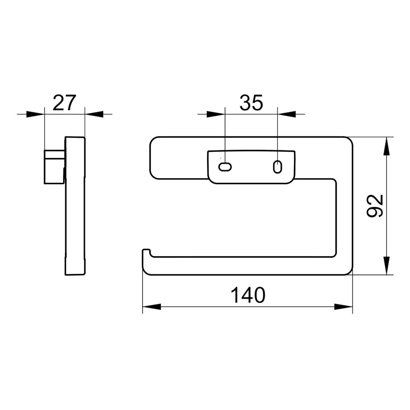 Keuco Moll Toilettenpapierhalter ohne Deckel Bild 5