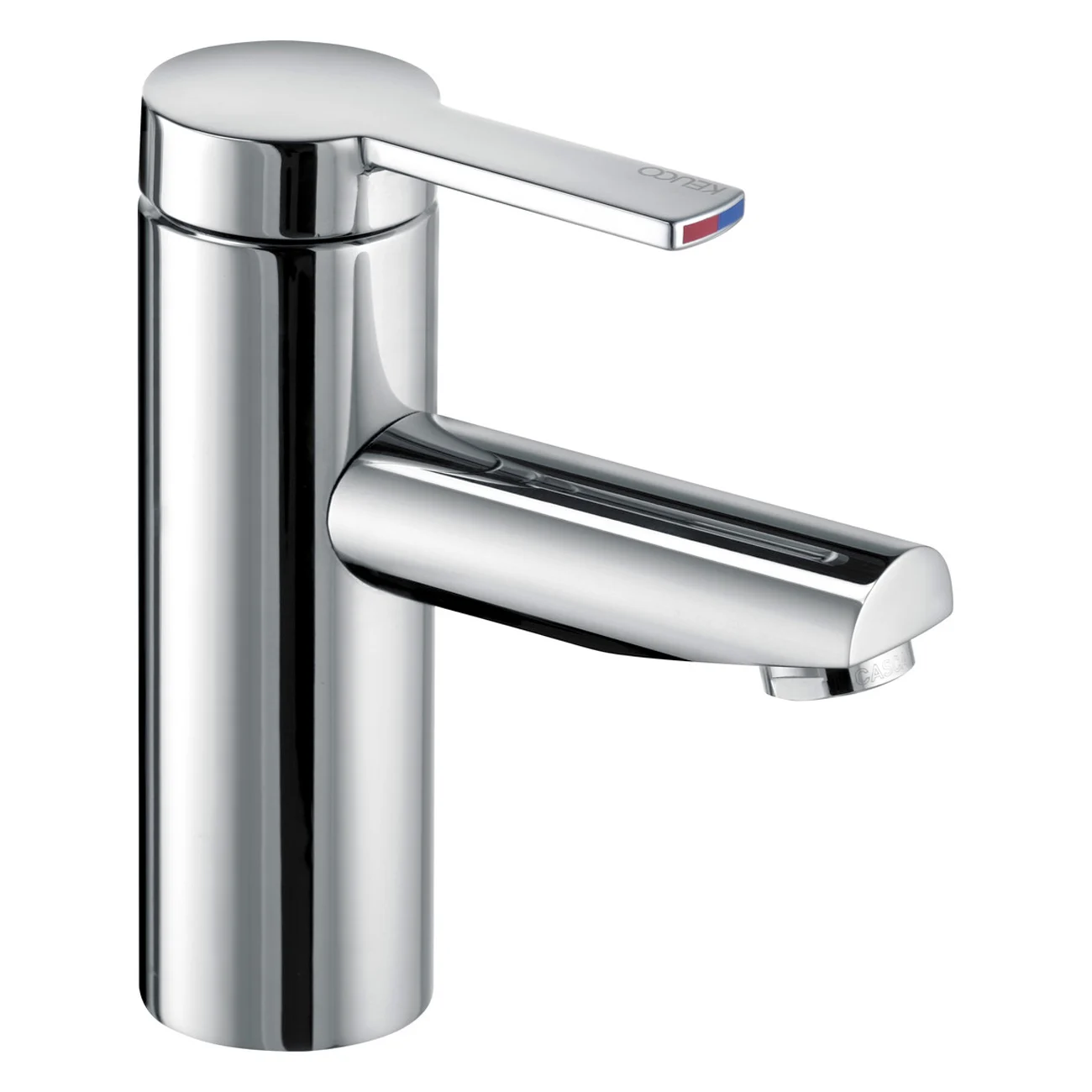Chromowana bateria w widoku z przodu, Keuco