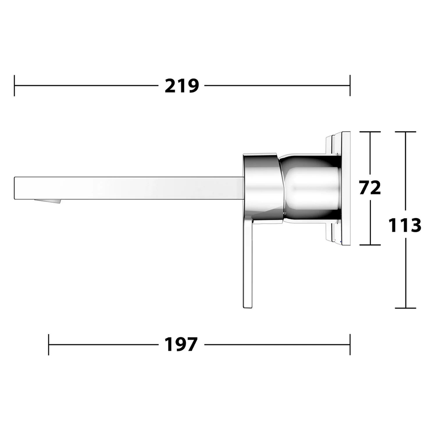 Keuco EDITION 11 Einhebel-Waschtischmischer Unterputz, 2-Loch, Ausladung 19,7 cm Bild 7