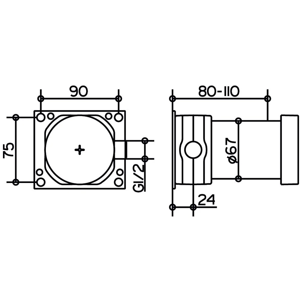 Keuco IXMO UP Funktionseinheit für Absperrventil mit Schlauchanschluss DN15 Bild 2