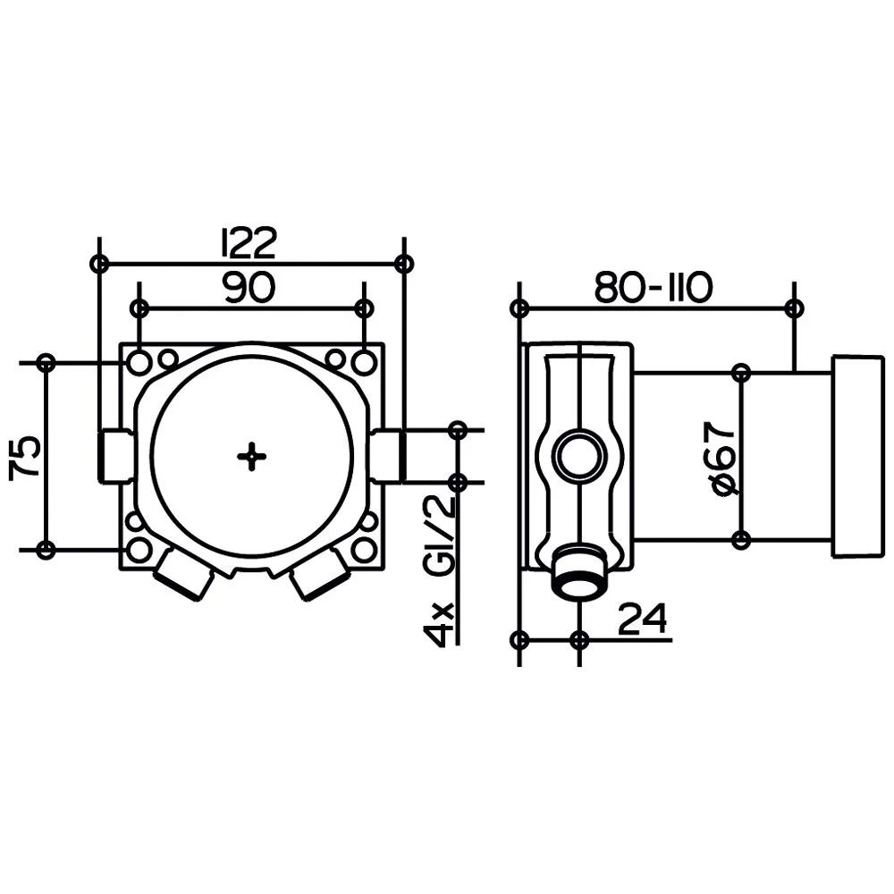 Keuco IXMO UP Funktionseinheit für Einhebelmischer DN15 Bild 2