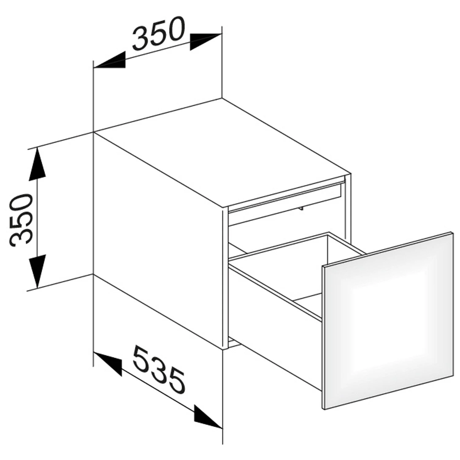 Keuco EDITION 11 Sideboard 35 x 53,5 x 35 cm Bild 5