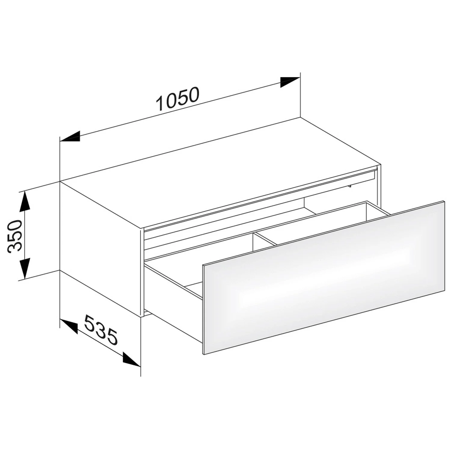 Keuco EDITION 11 Sideboard 105 x 53,5 x 35 cm Bild 5