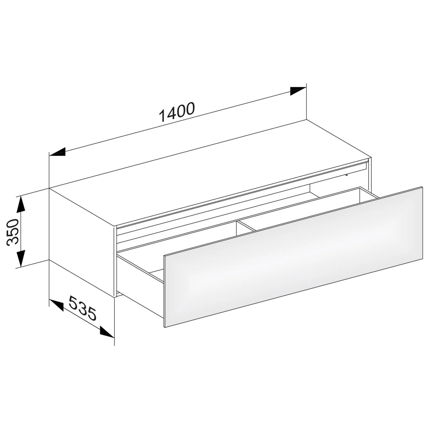 Keuco EDITION 11 Sideboard 140 x 53,5 x 35 cm Bild 3