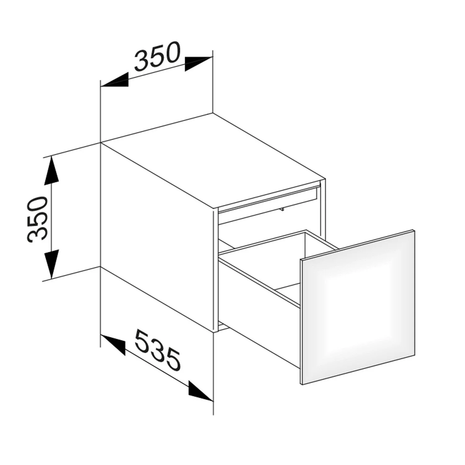 Keuco EDITION 11 Sideboard 35 x 53,5 x 35 cm, beleuchtet Bild 5