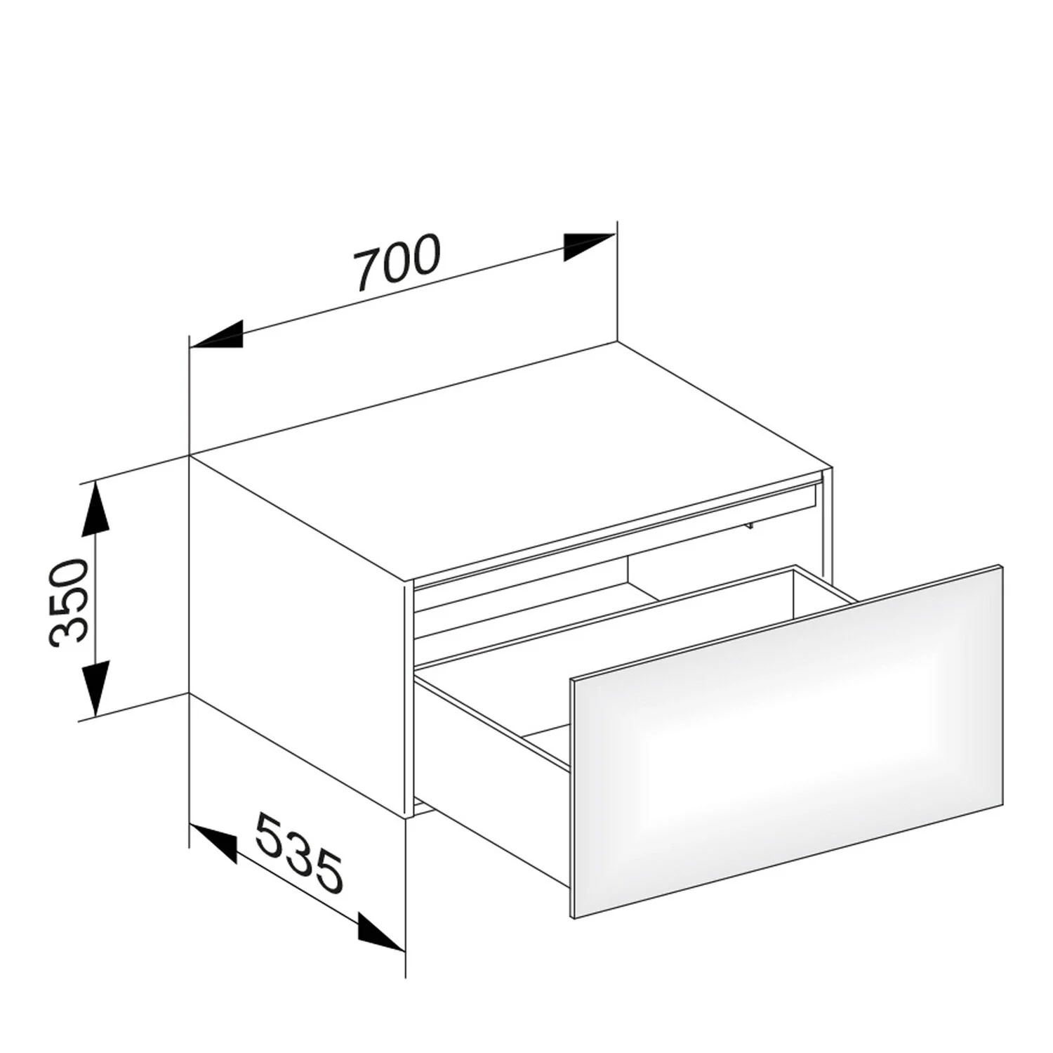 Keuco EDITION 11 Sideboard 70 x 53,5 x 35 cm, beleuchtet Bild 5