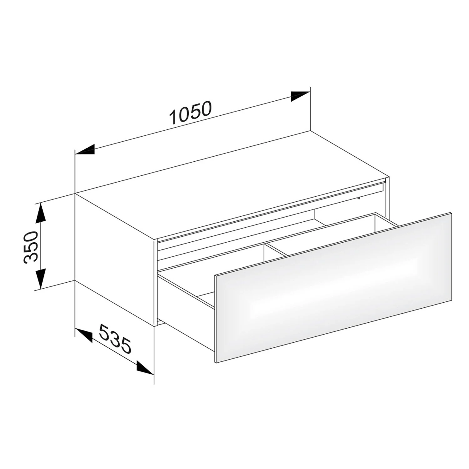 Keuco EDITION 11 Sideboard 105 x 53,5 x 35 cm Bild 5