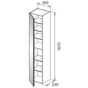 Keuco Royal Reflex Hochschrank mit Türanschlag links Bild 2