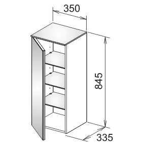 Keuco Royal Reflex Mittelschrank mit Türanschlag links Bild 2
