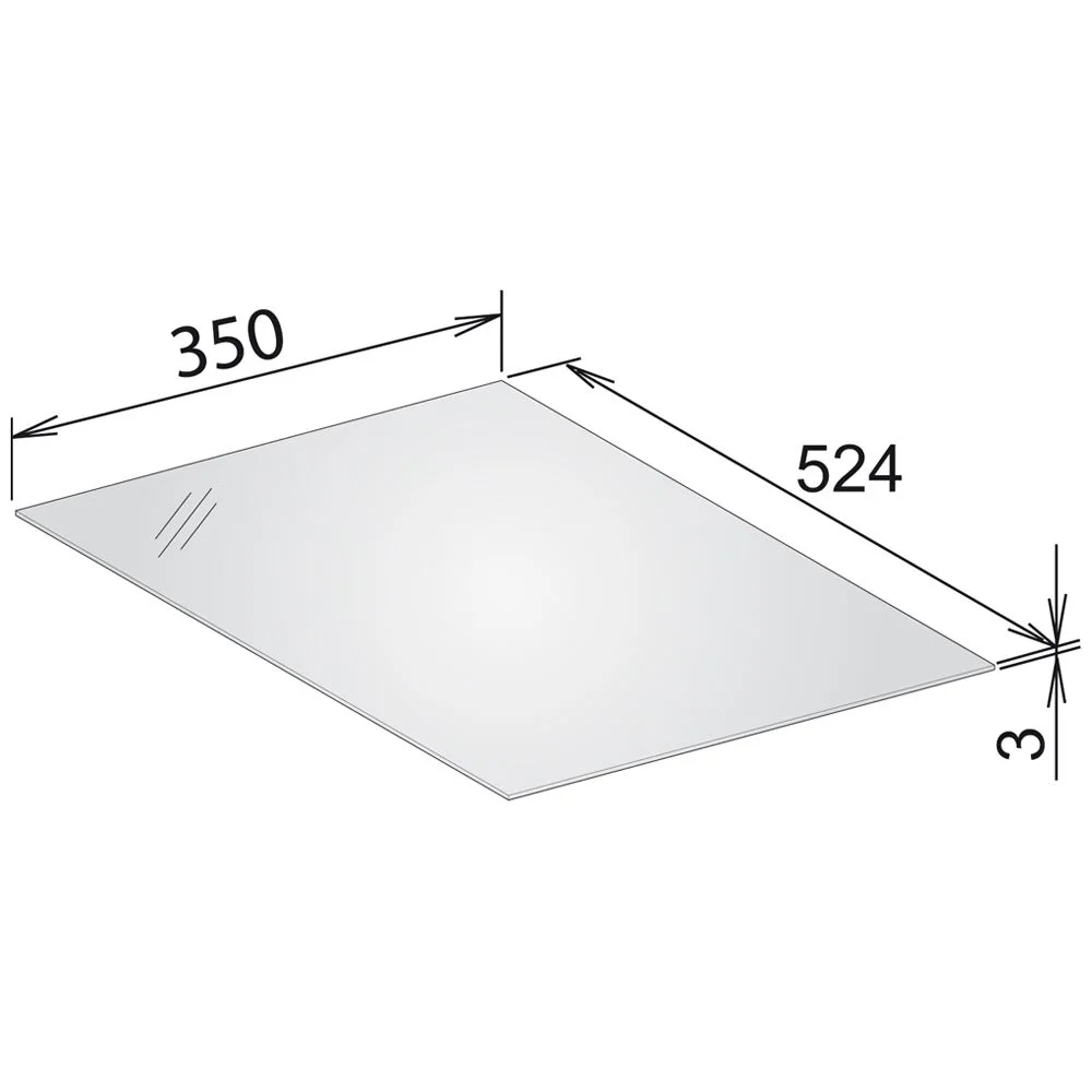 Keuco EDITION 11 Abdeckplatte 35,2 cm für Glasfronten Bild 2