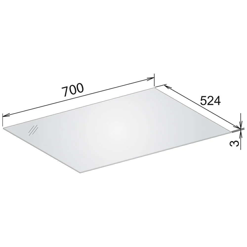 Keuco EDITION 11 Abdeckplatte 70,2 cm für Glasfronten Bild 2