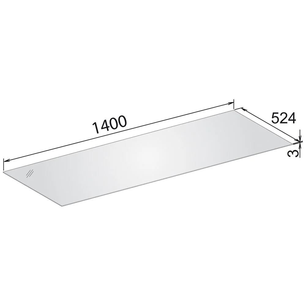 Keuco EDITION 11 Abdeckplatte 141,1 cm für Glasfronten Bild 2