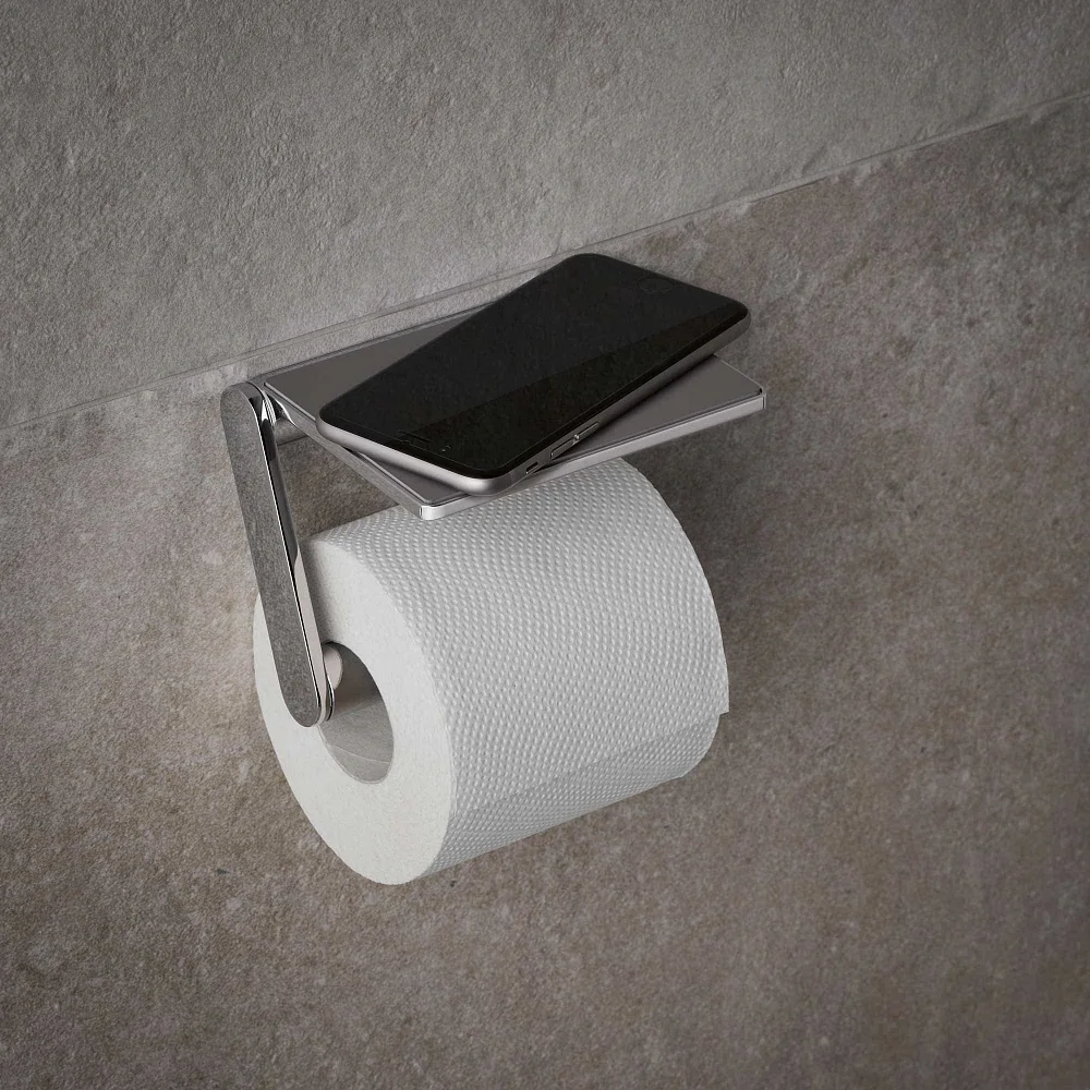 Uchwyt na papier toaletowy z półką i smartfonem, Keuco