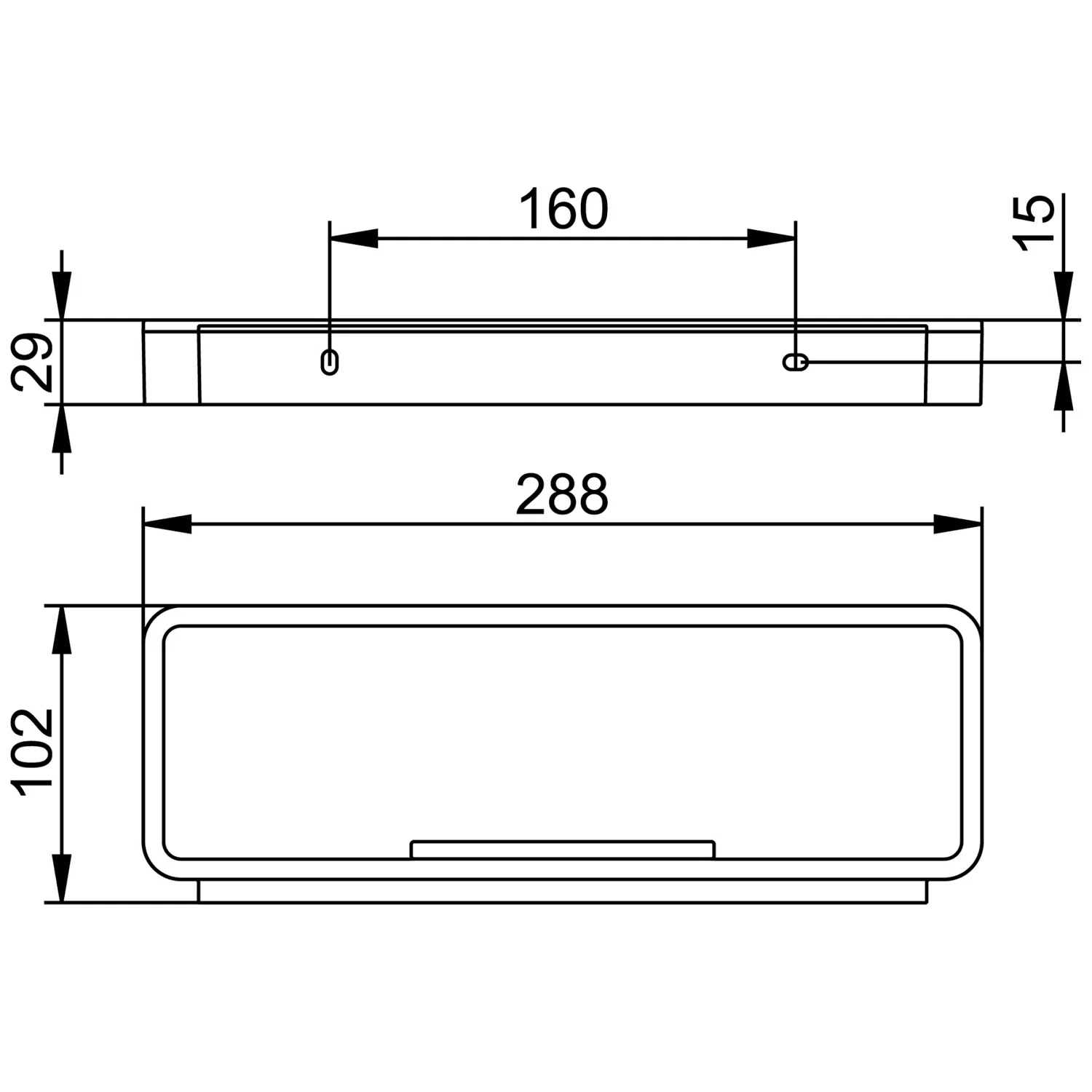 Keuco Collection Plan Duschkorb mit integriertem Glasabzieher Bild 2