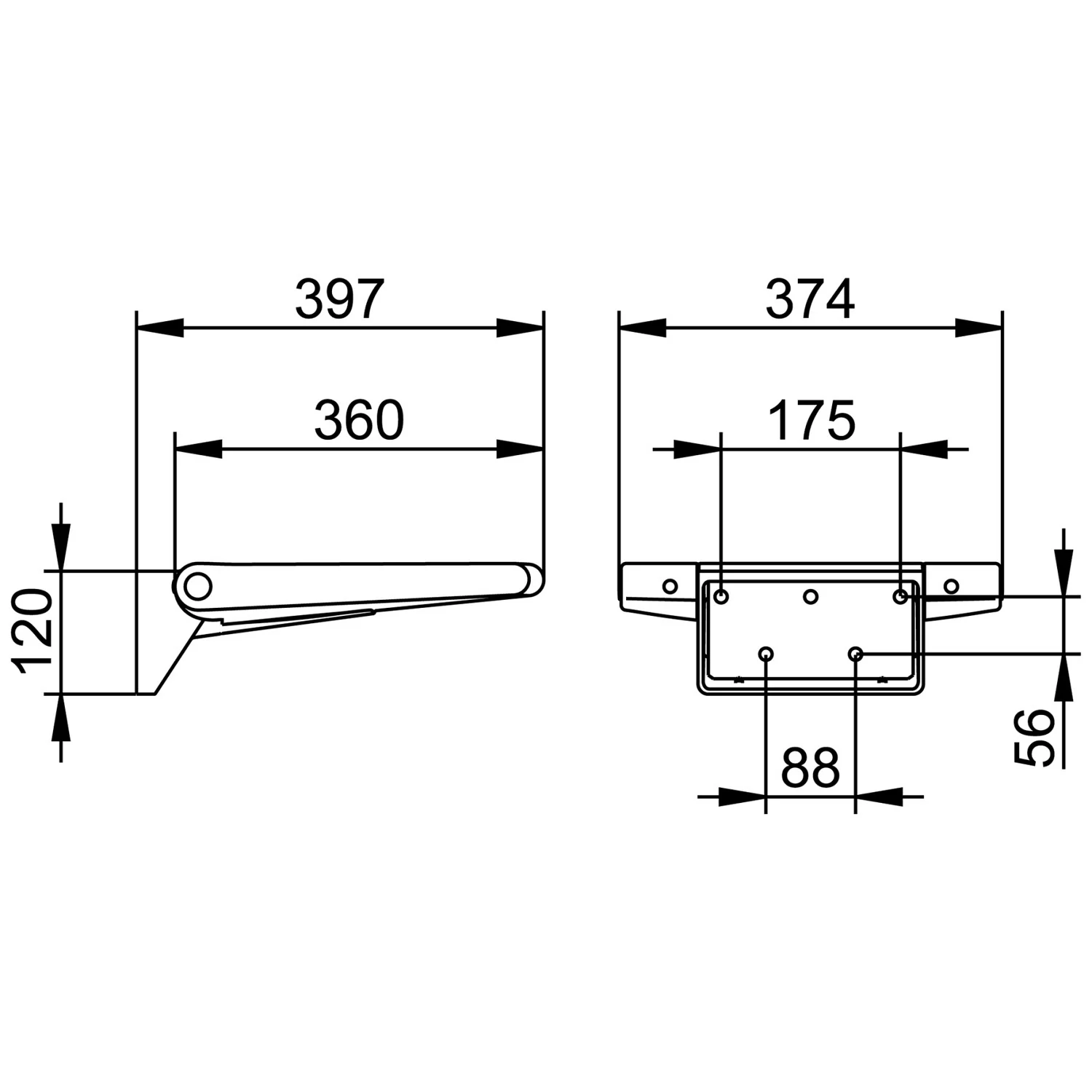 Keuco Plan Klappsitz zur Wandmontage Bild 2