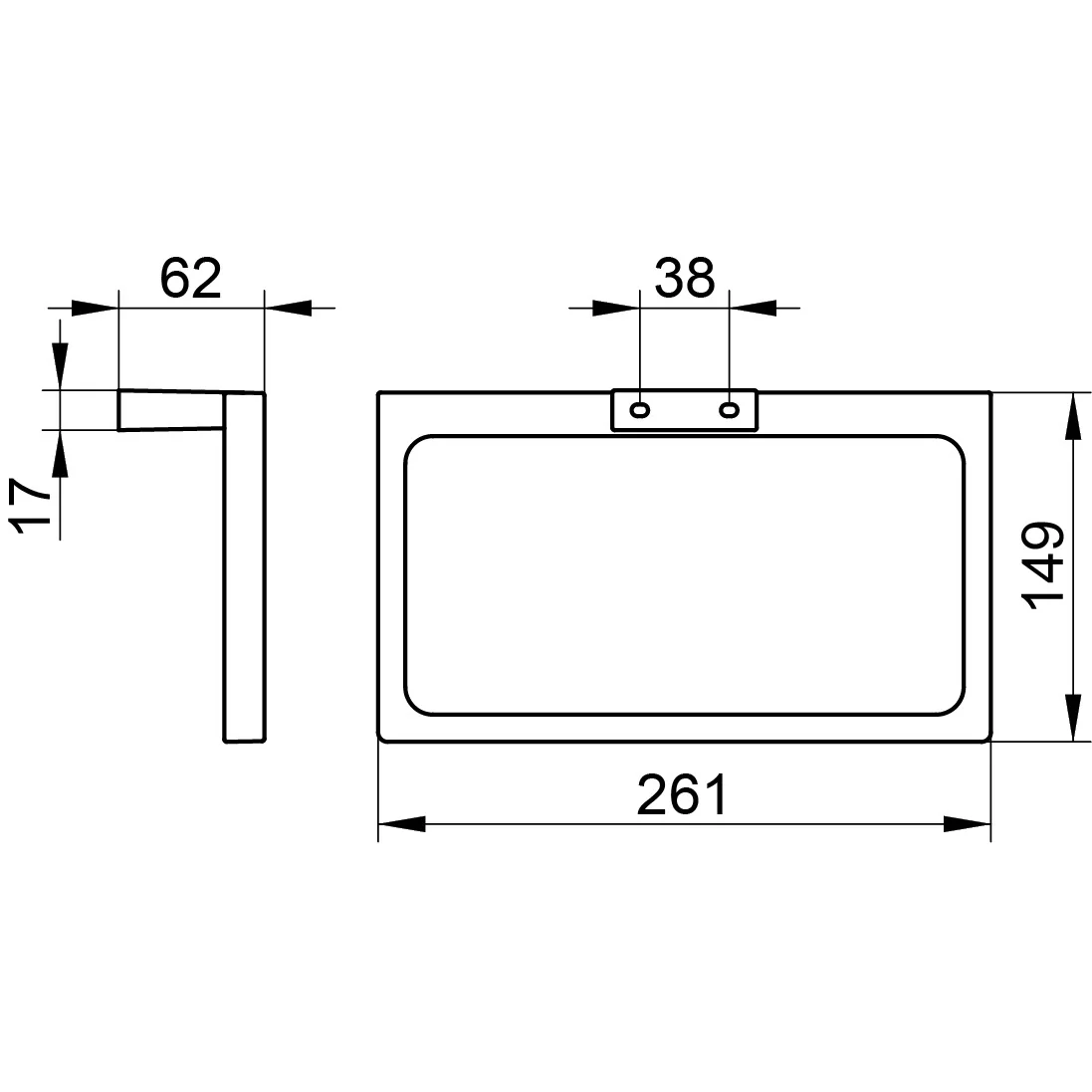 Keuco EDITION 11 Handtuchring, geschlossen, 26 cm Bild 5