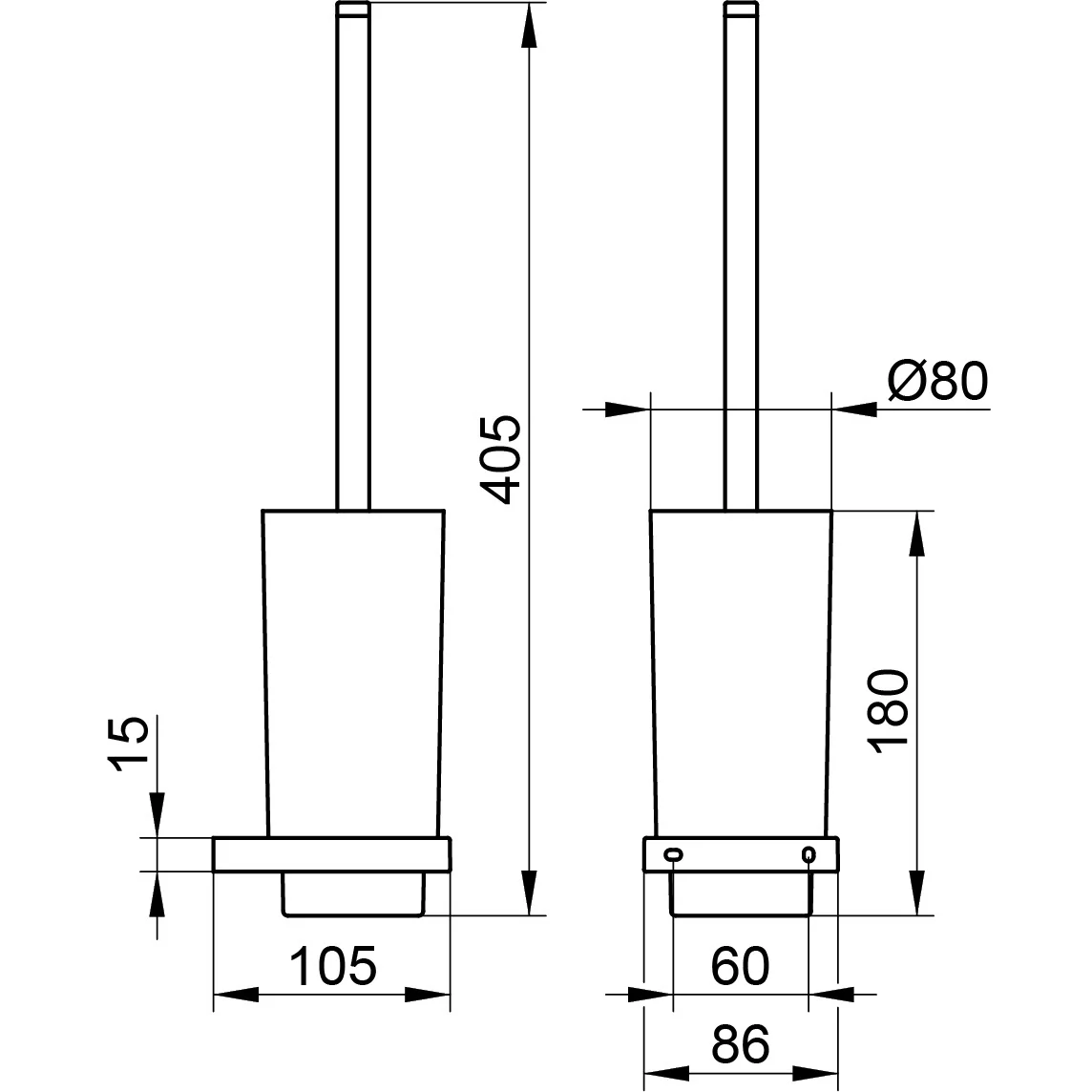 Keuco EDITION 11 Toilettenbürstengarnitur, Wandmodell Bild 3