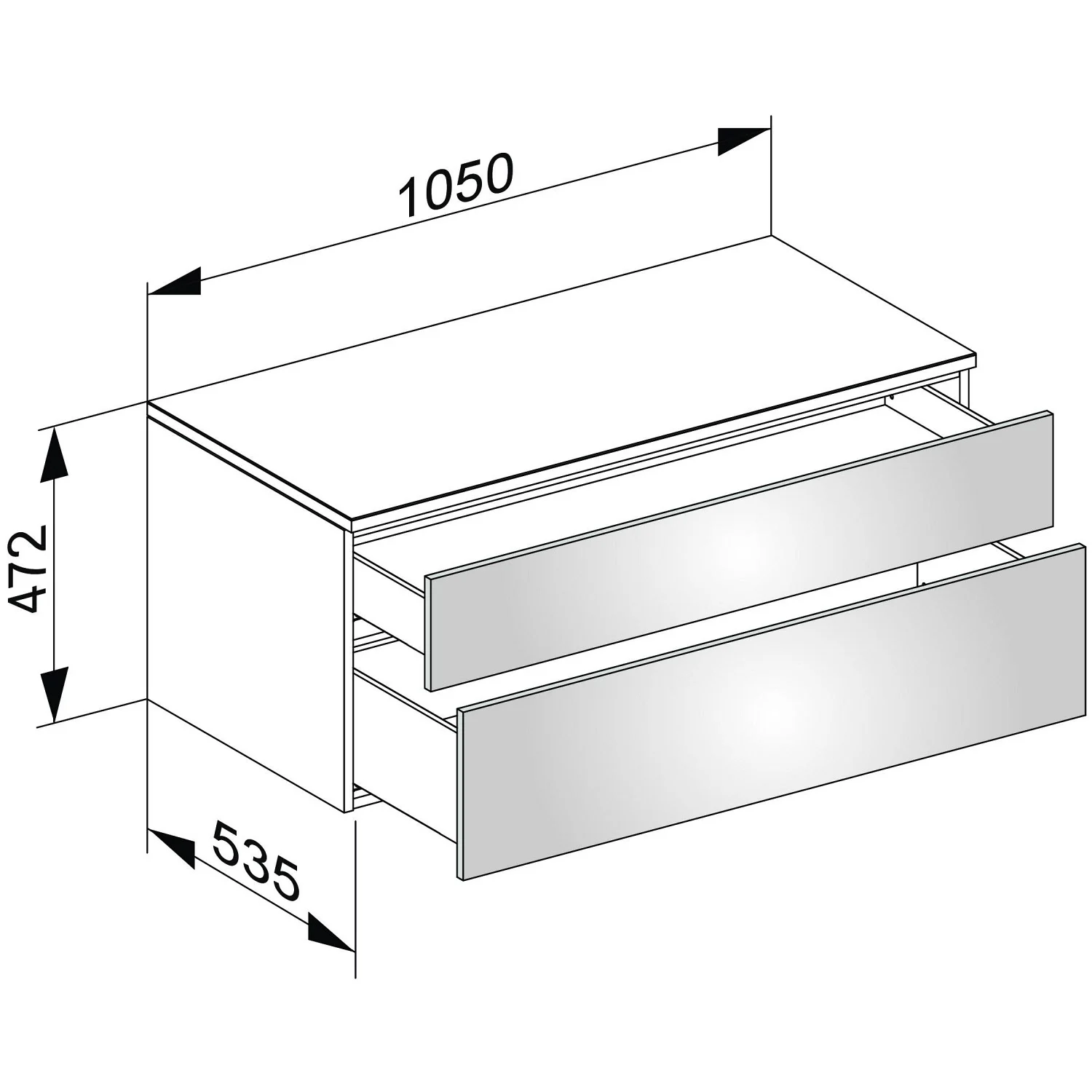 Keuco EDITION 400 Sideboard 105 x 47,2 x 53,5 cm Bild 2