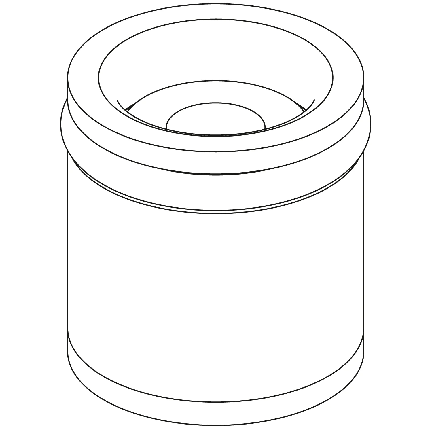 Rysunek techniczny elementu cylindrycznego, Keuco