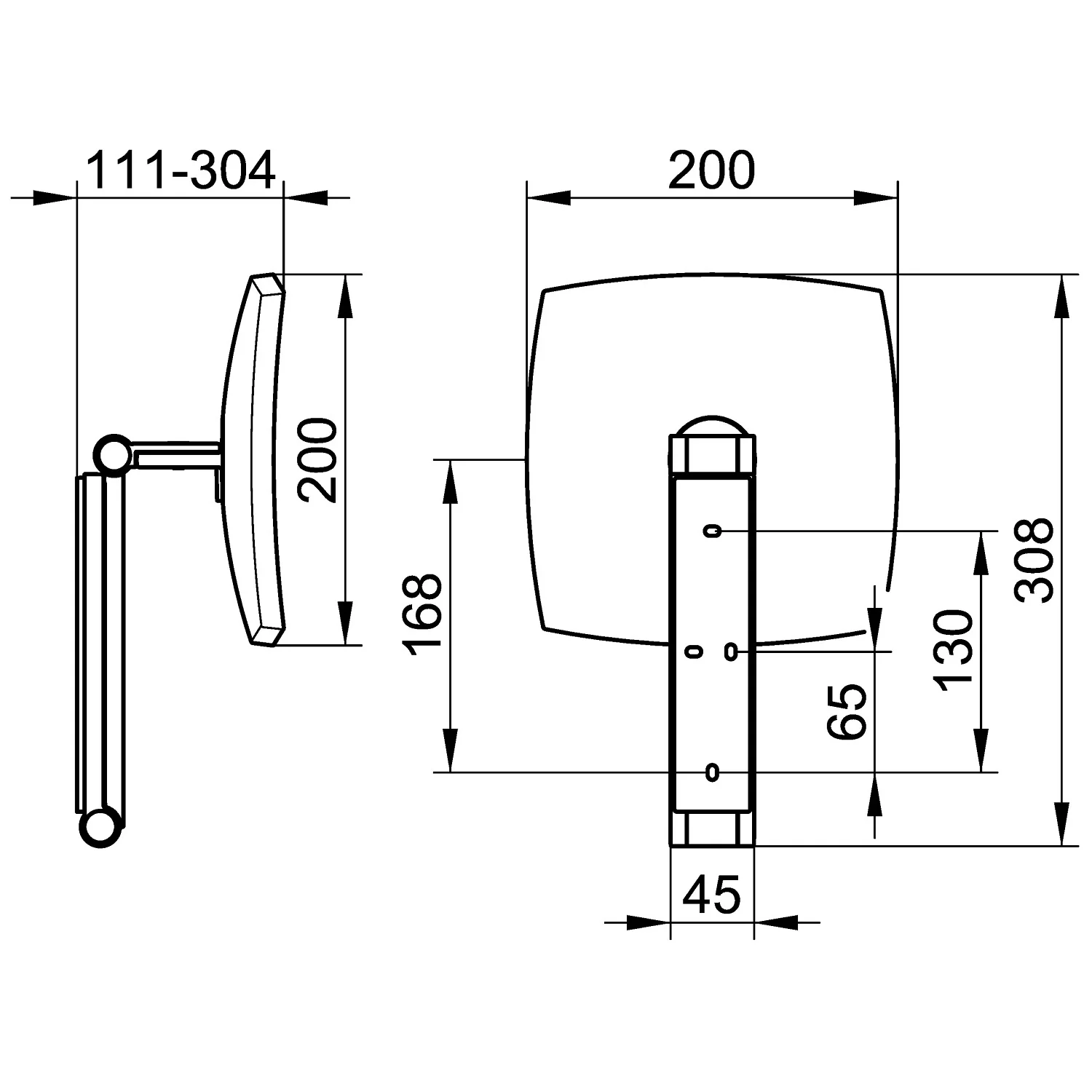 Keuco iLook move Kosmetikspiegel quadratisch, 5-fach Vergrößerung, Wandmodell Bild 5