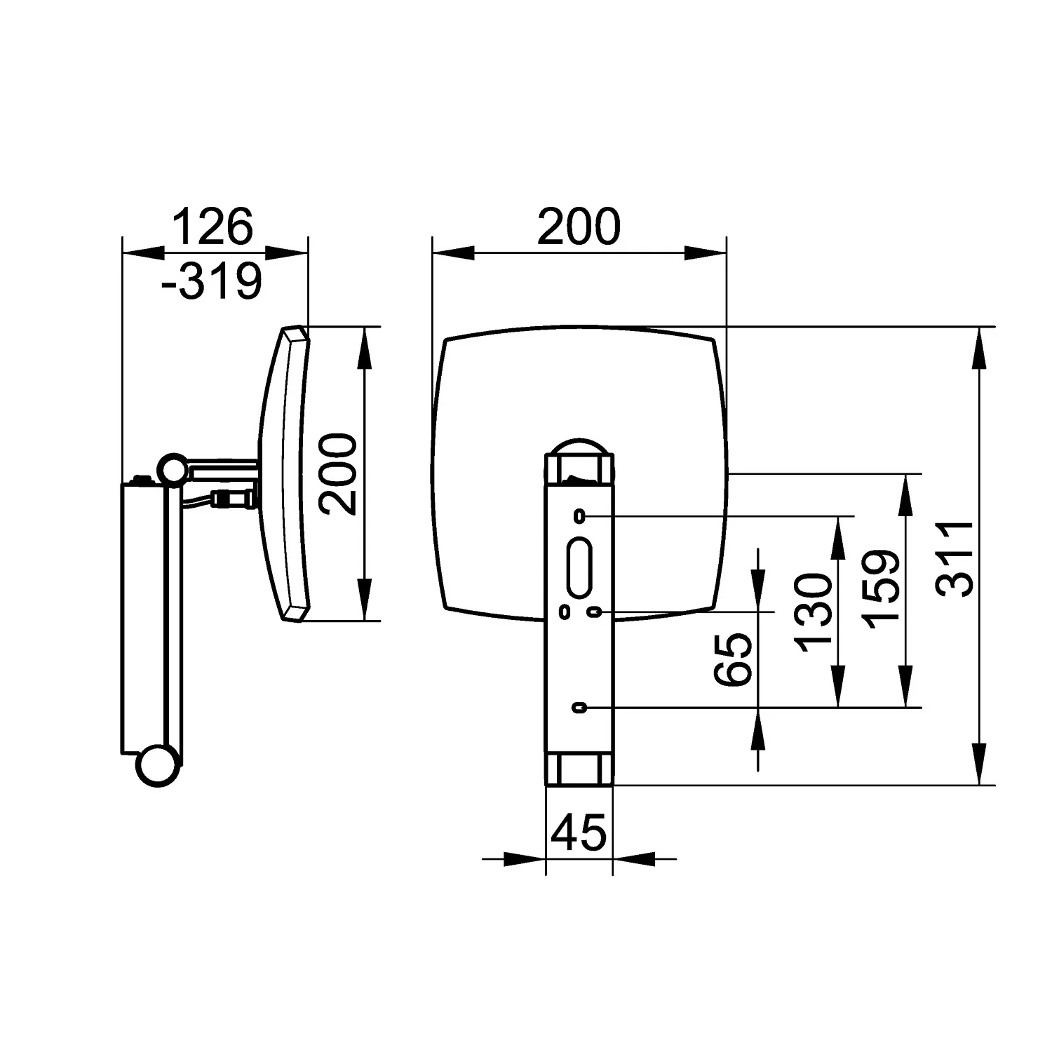 Keuco iLook-move Kosmetikspiegel rechteckig, 5-fach Vergrößerung, LED Beleuchtung, Wandmodell Bild 5